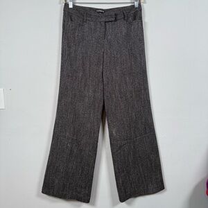 Express Black and White Tweed Editor Trousers, Size 6R